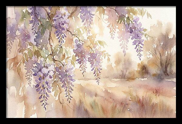 Sunlit Wisteria Cascade