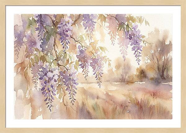 Sunlit Wisteria Cascade