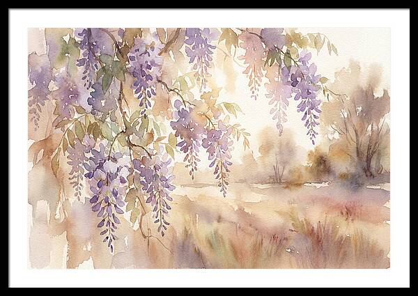 Sunlit Wisteria Cascade
