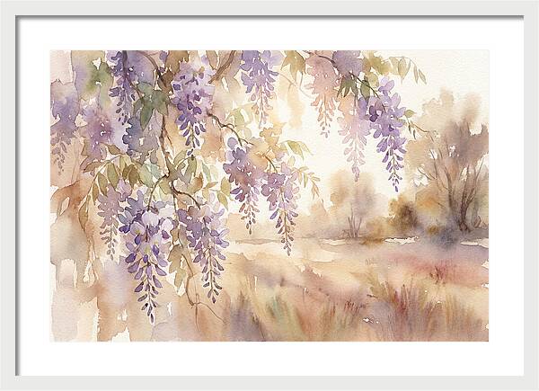 Sunlit Wisteria Cascade
