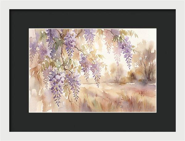 Sunlit Wisteria Cascade
