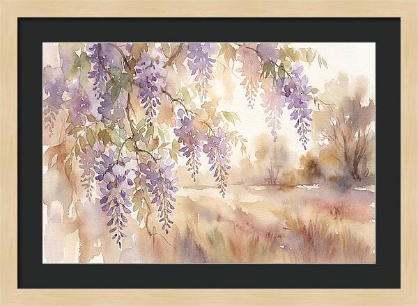 Sunlit Wisteria Cascade