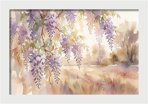 Sunlit Wisteria Cascade