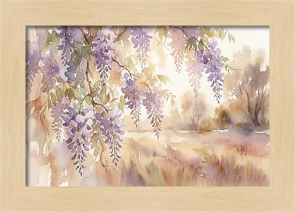 Sunlit Wisteria Cascade