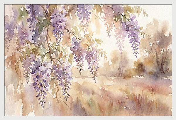 Sunlit Wisteria Cascade