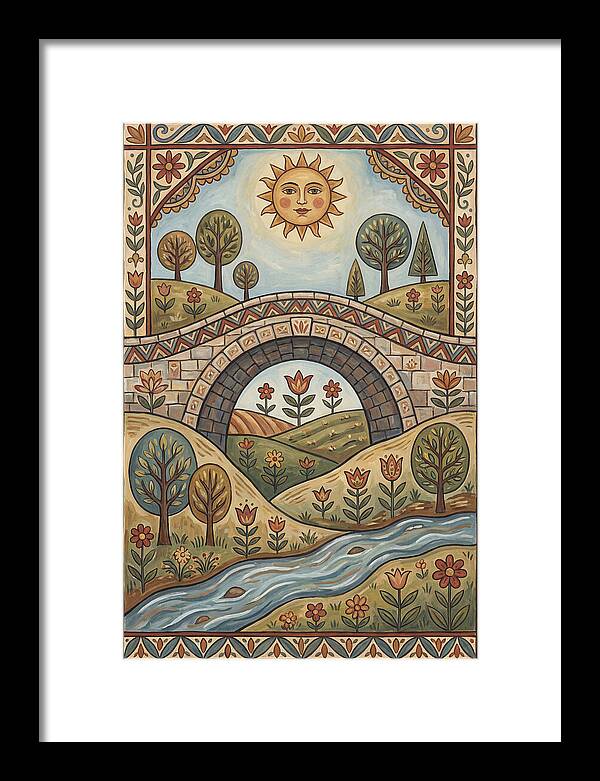 Sunny Bridge Over Flowing Stream