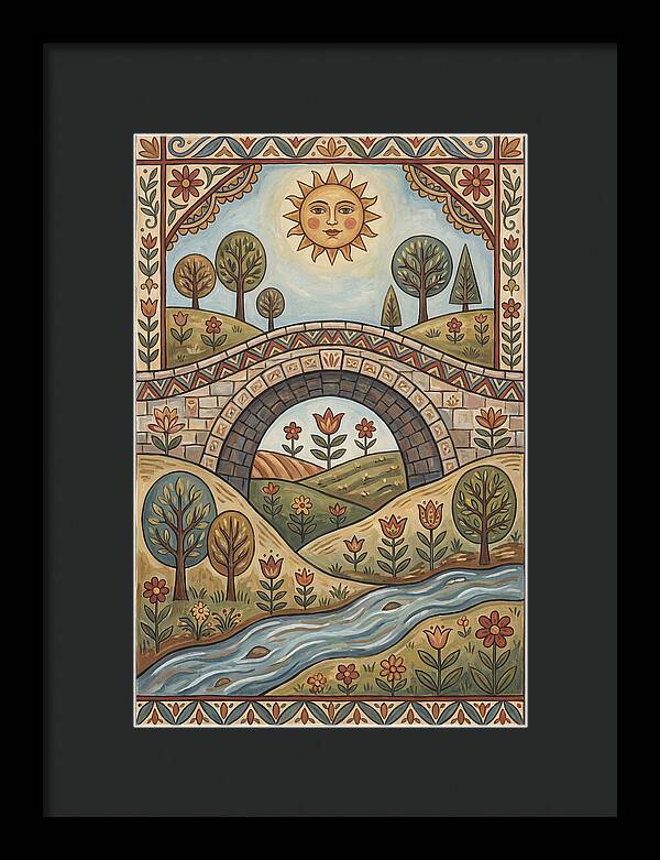 Sunny Bridge Over Flowing Stream