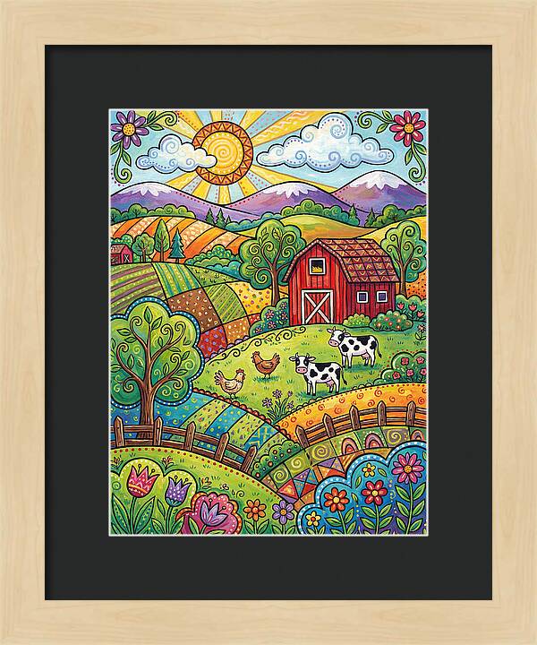 Sunny Farm Landscape Delight