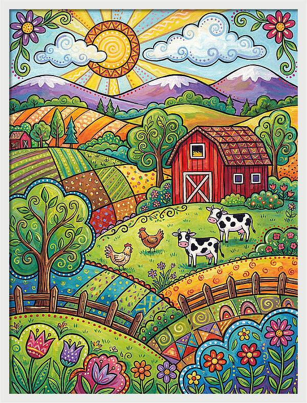 Sunny Farm Landscape Delight