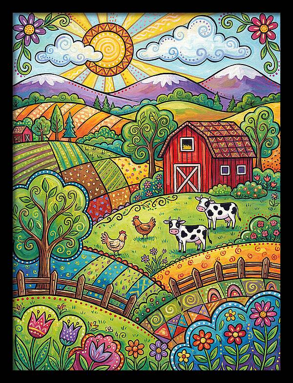 Sunny Farm Landscape Delight