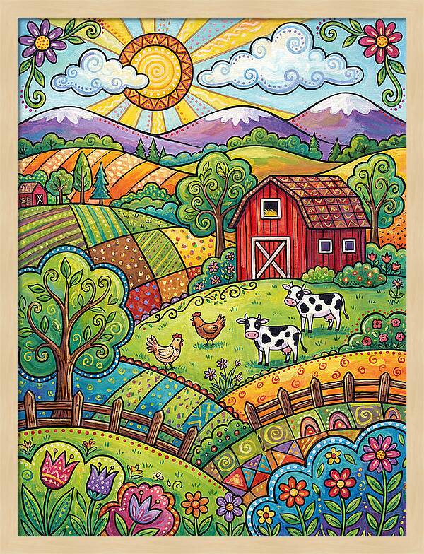 Sunny Farm Landscape Delight