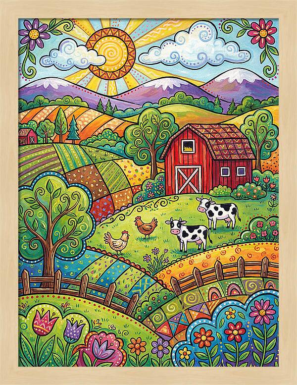 Sunny Farm Landscape Delight