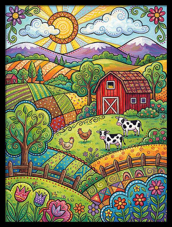 Sunny Farm Landscape Delight