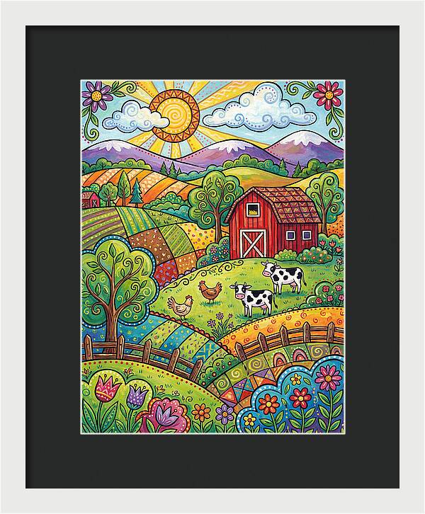 Sunny Farm Landscape Delight
