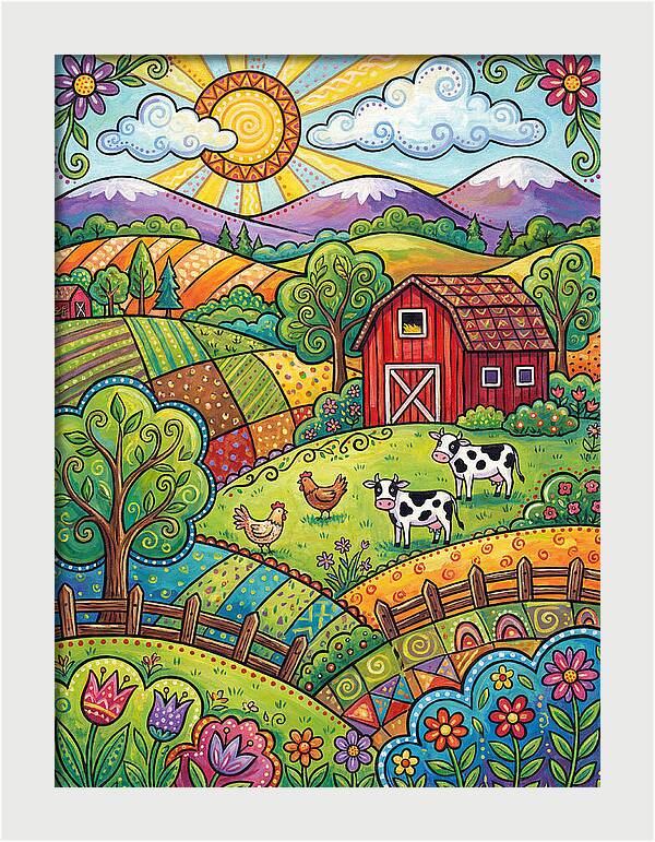 Sunny Farm Landscape Delight
