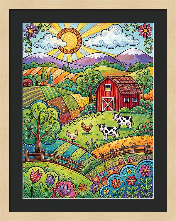 Sunny Farm Landscape Delight