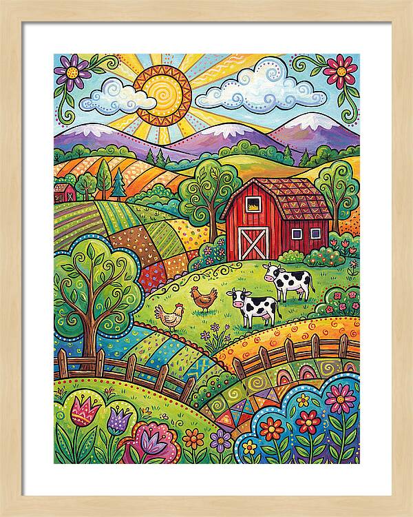 Sunny Farm Landscape Delight