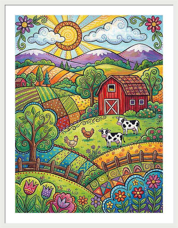 Sunny Farm Landscape Delight