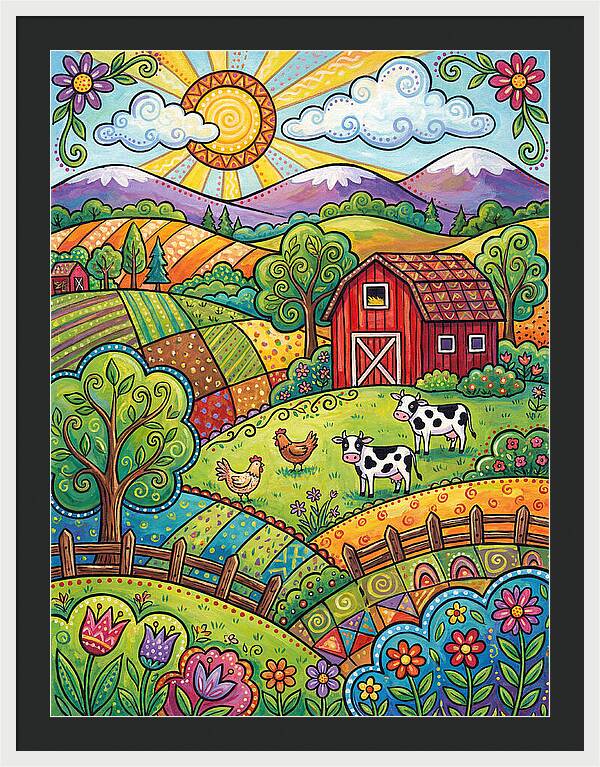Sunny Farm Landscape Delight