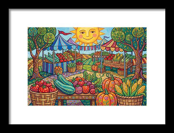 Sunny Farmers Market Scene