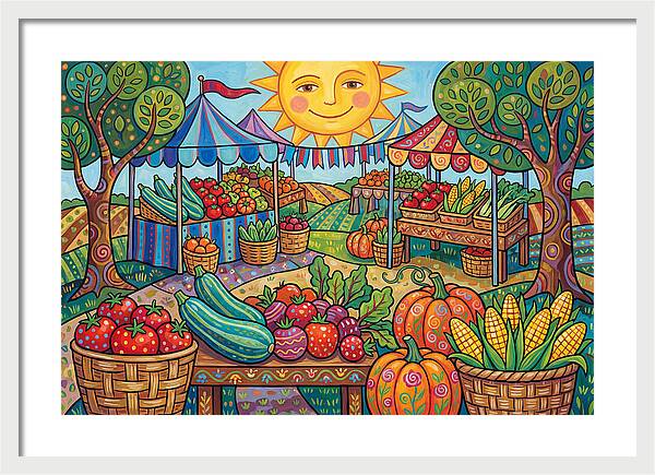 Sunny Farmers Market Scene