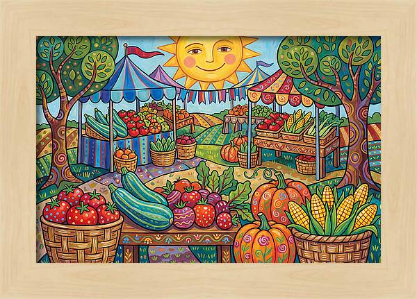 Sunny Farmers Market Scene