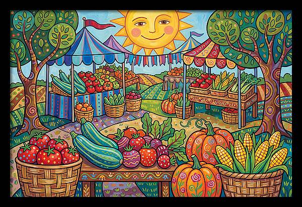 Sunny Farmers Market Scene