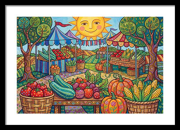 Sunny Farmers Market Scene