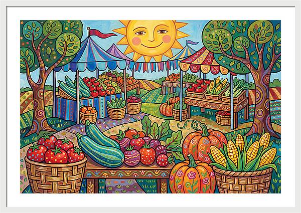 Sunny Farmers Market Scene
