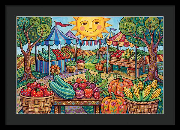 Sunny Farmers Market Scene