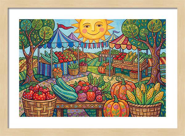 Sunny Farmers Market Scene