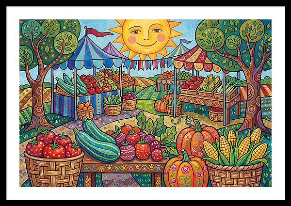 Sunny Farmers Market Scene