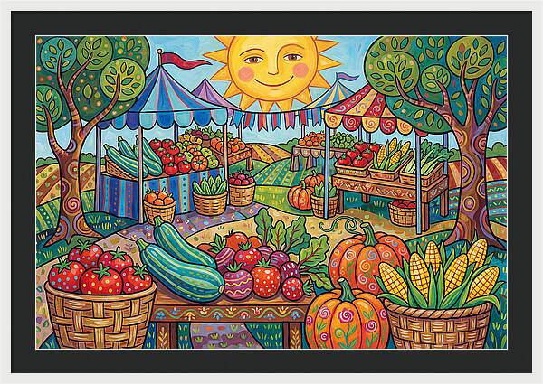 Sunny Farmers Market Scene