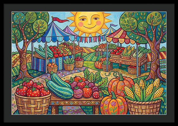 Sunny Farmers Market Scene