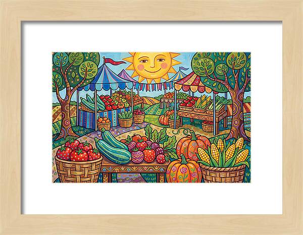 Sunny Farmers Market Scene