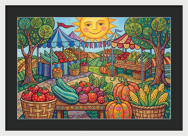 Sunny Farmers Market Scene