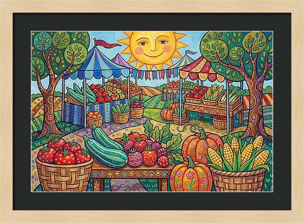 Sunny Farmers Market Scene