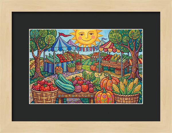 Sunny Farmers Market Scene
