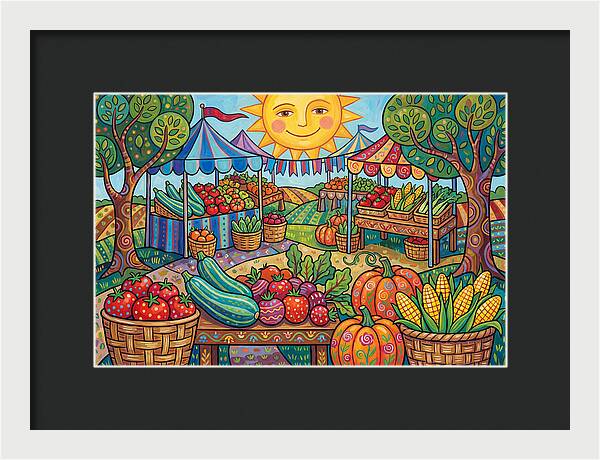 Sunny Farmers Market Scene
