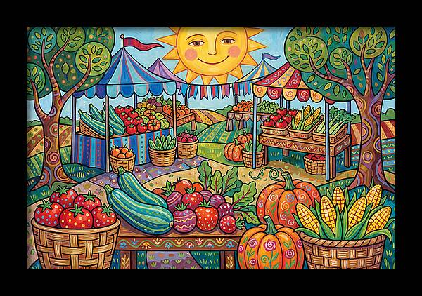 Sunny Farmers Market Scene