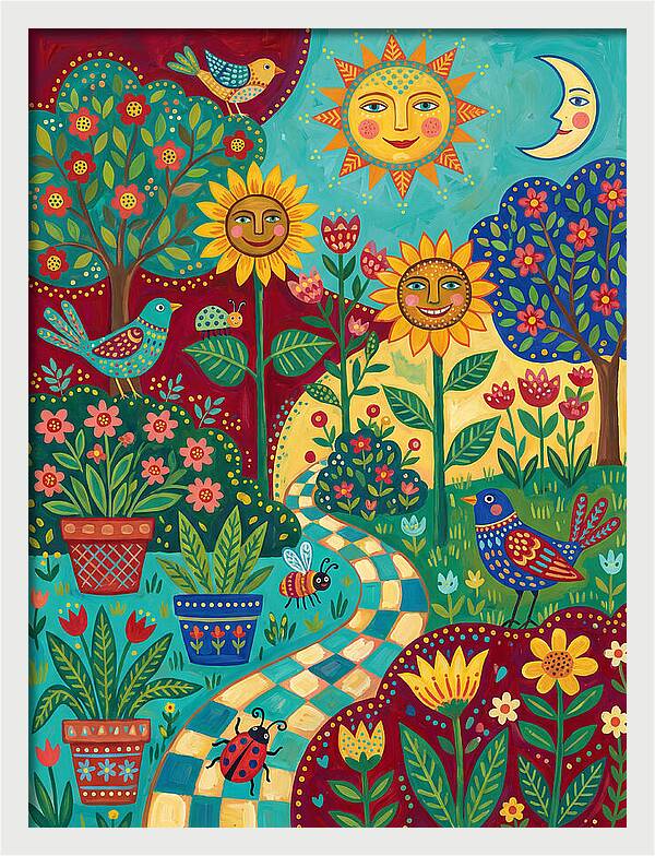 Sunny Flower Garden Delight