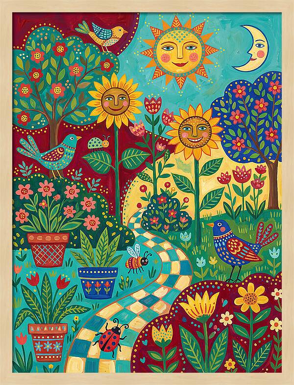 Sunny Flower Garden Delight