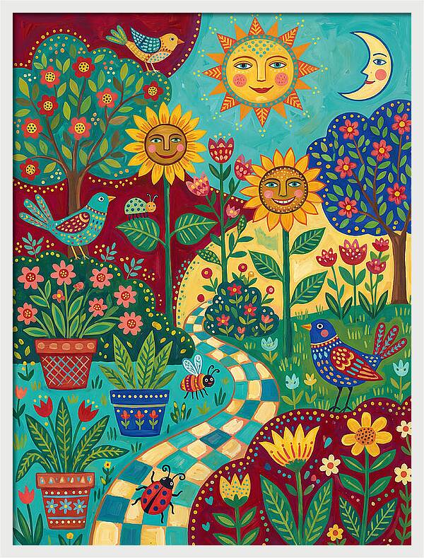 Sunny Flower Garden Delight