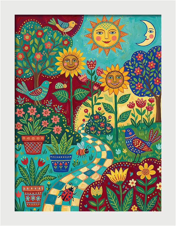 Sunny Flower Garden Delight