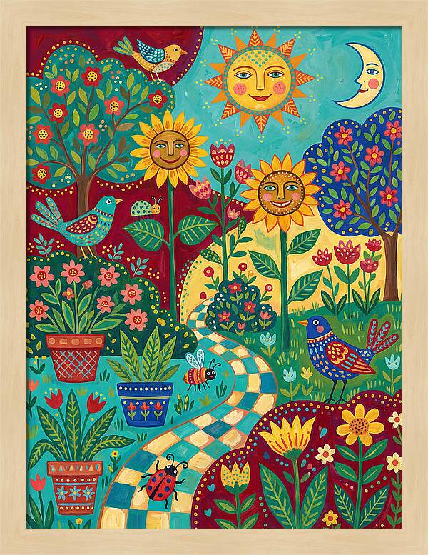 Sunny Flower Garden Delight