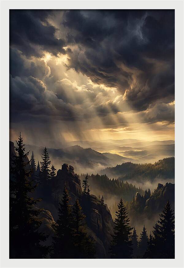 Sunrise Breaking Through Clouds