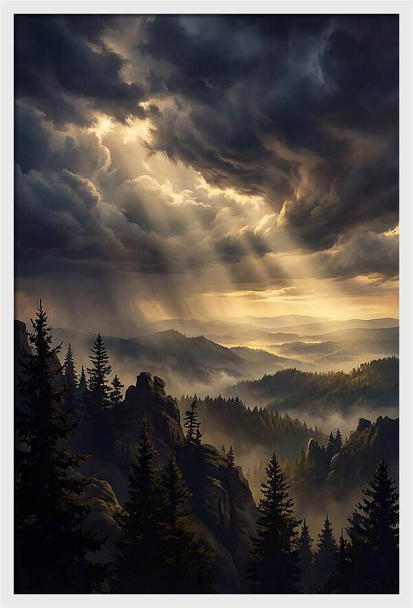 Sunrise Breaking Through Clouds