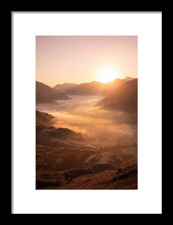 Sunrise Over Misty Mountain Valley