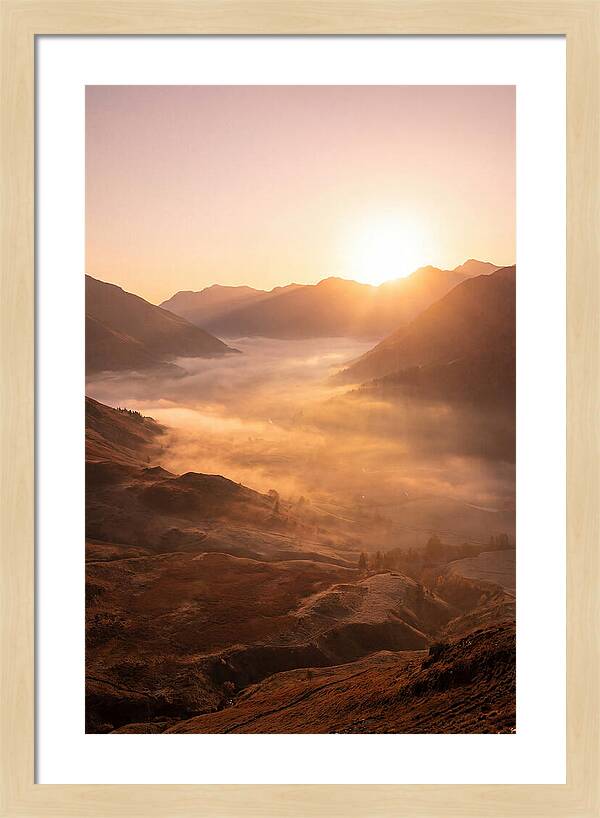 Sunrise Over Misty Mountain Valley