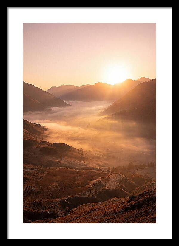 Sunrise Over Misty Mountain Valley